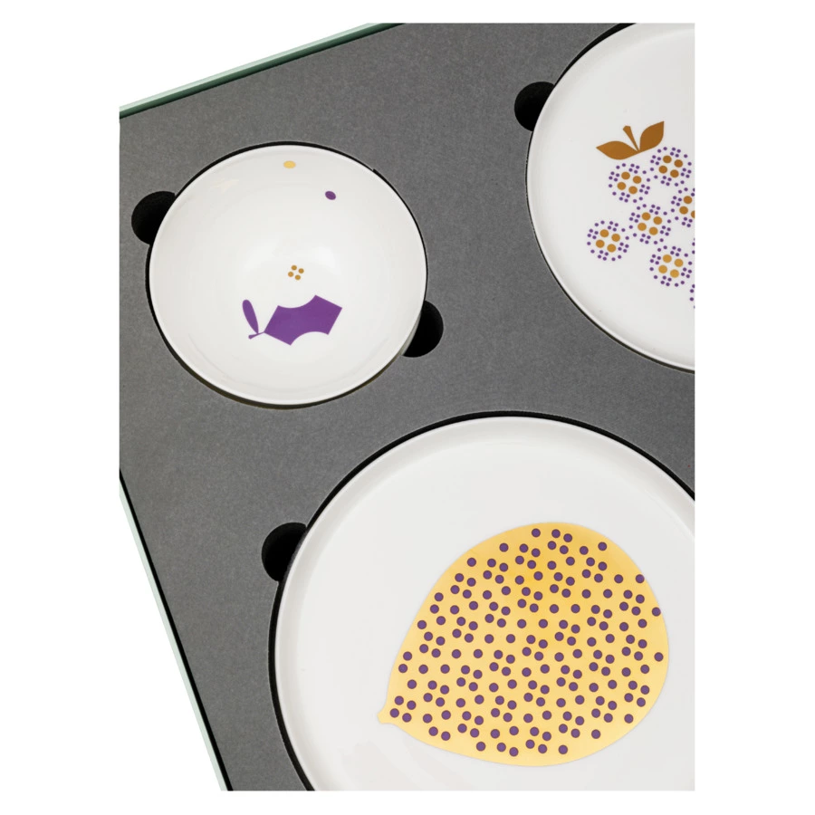 Сервиз столовый Shirokov Волшебные фрукты на 4 персоны 12 предметов, костяной фарфор, п/к