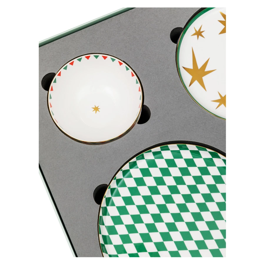 Сервиз столовый Shirokov Цирк на 4 персоны 12 предметов, костяной фарфор, п/к