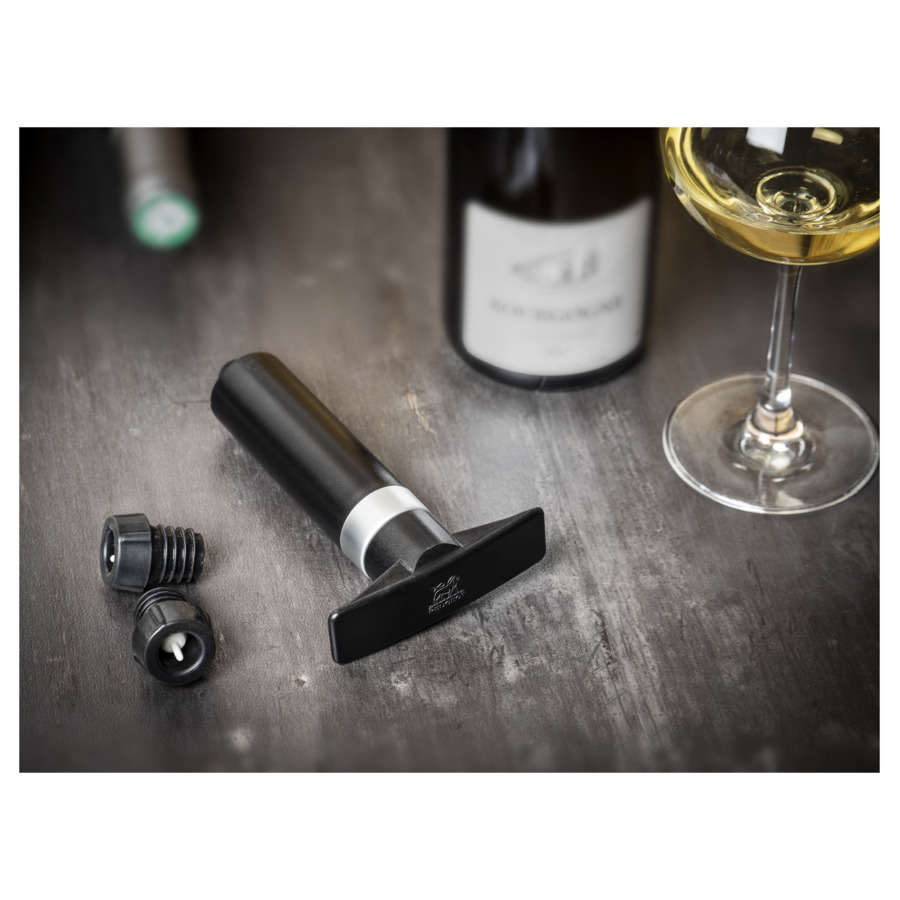 Набор для вина Peugeot Mathus Epivac 4 предмета, сталь нержавеющая, черный, п/к