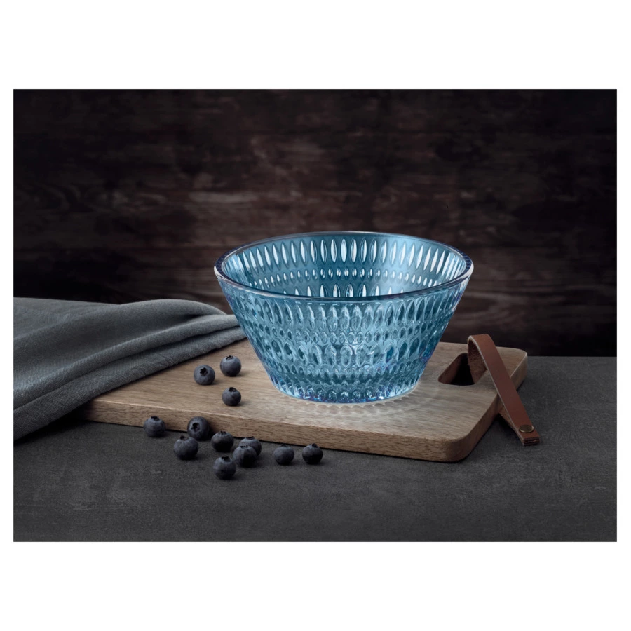 Салатник порционный Nachtmann ETHNO 750 мл, 16,5 см, стекло хрустальное, голубой, п/к