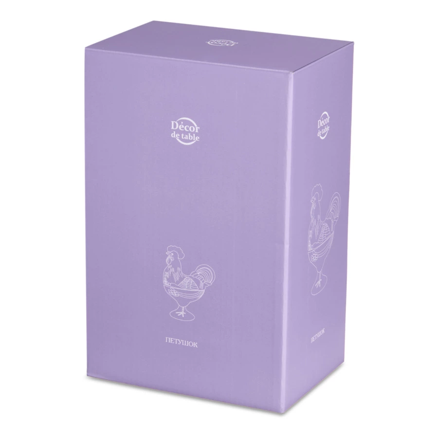 Конфетница Decor de table Петушок 15,5х21 см, стекло