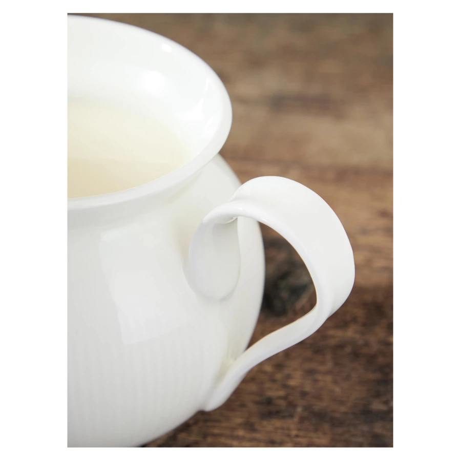 Молочник Decor de table Плиссе 230 мл, d8,6хh8,4 см, фарфор костяной, п/к