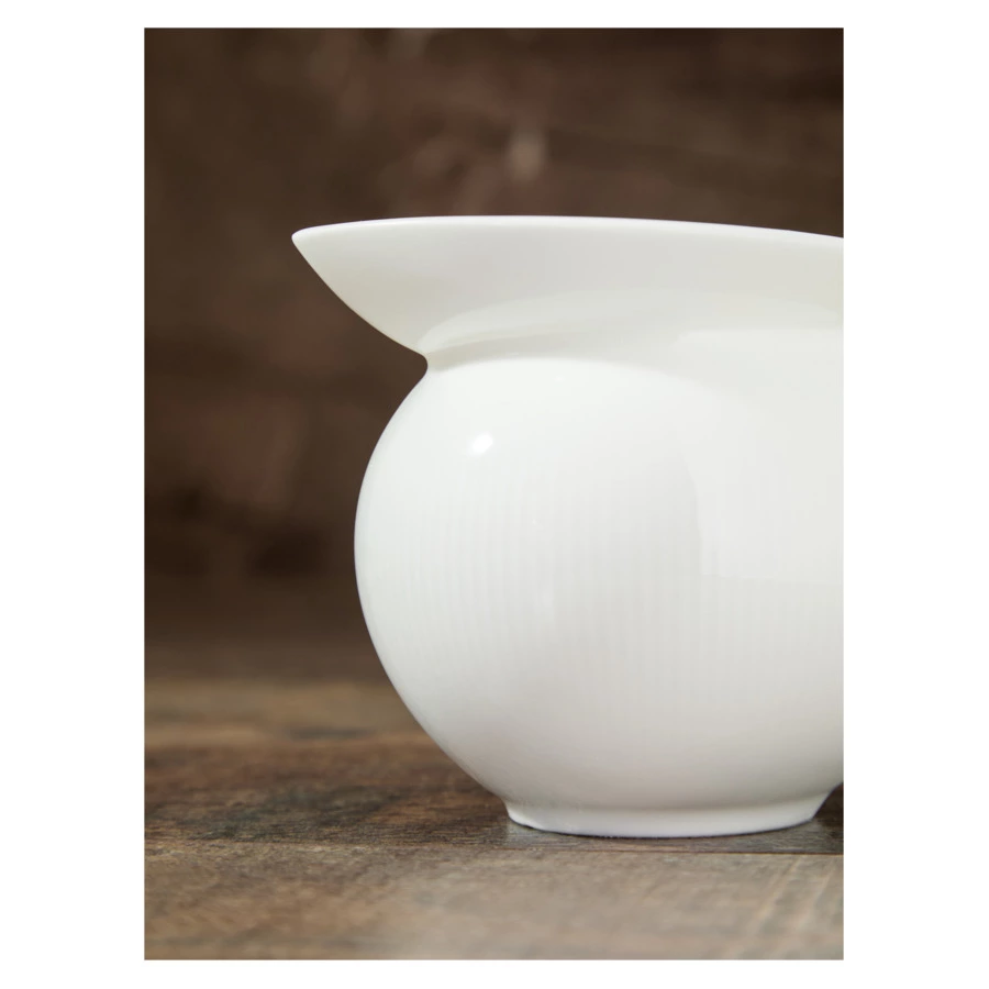 Молочник Decor de table Плиссе 230 мл, d8,6хh8,4 см, фарфор костяной, п/к