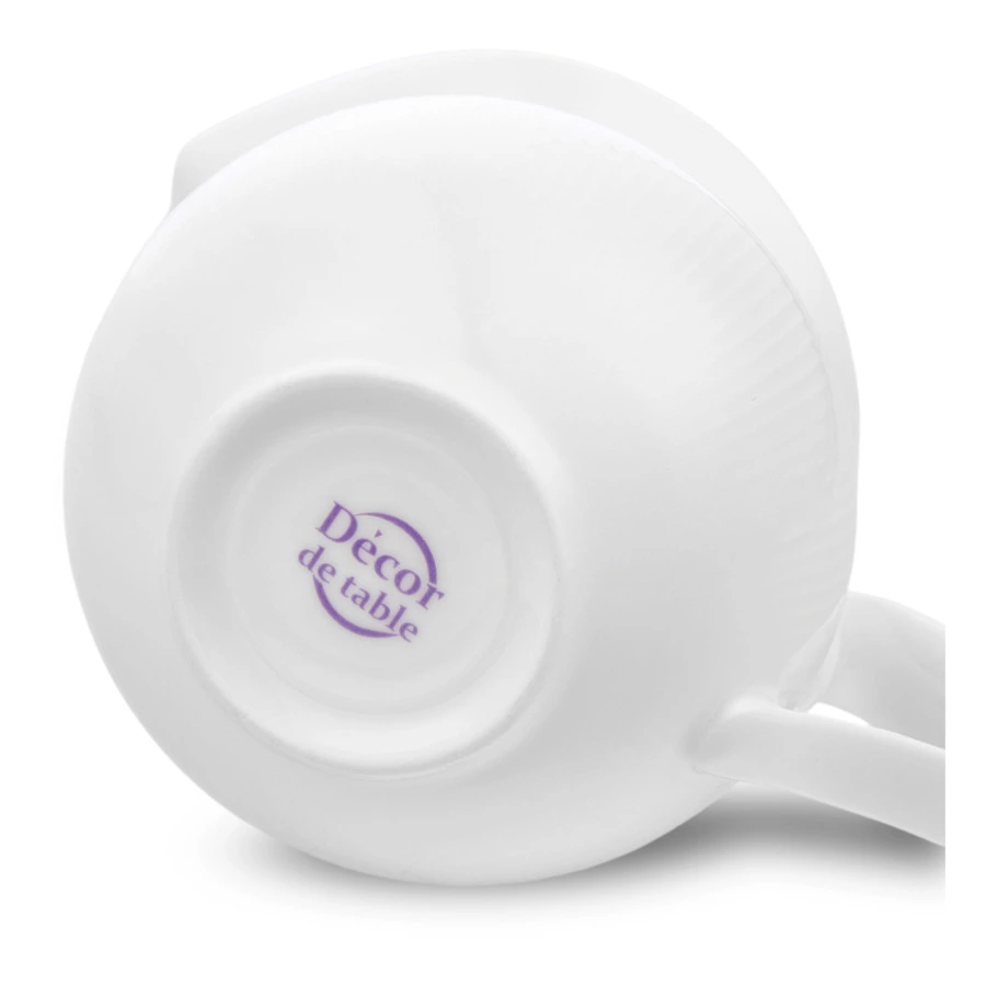 Молочник Decor de table Плиссе 230 мл, d8,6хh8,4 см, фарфор костяной, п/к