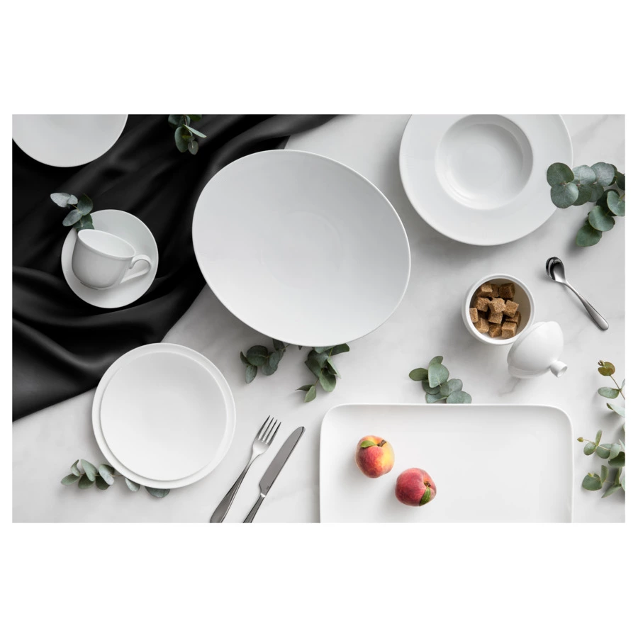 Чашка чайная Decor de table Плиссе 230 мл, фарфор костяной