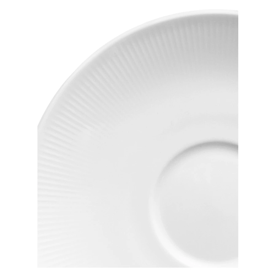 Блюдце для чашки чайной Decor de table Плиссе 14,8 см, фарфор костяной