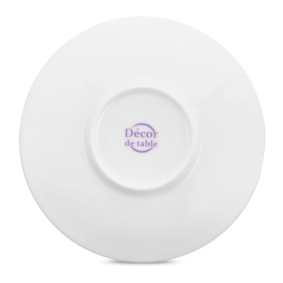 Блюдце для чашки чайной Decor de table Плиссе 14,8 см, фарфор костяной