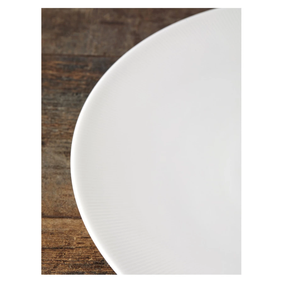 Тарелка обеденная Decor de table Плиссе 28,1 см, фарфор костяной