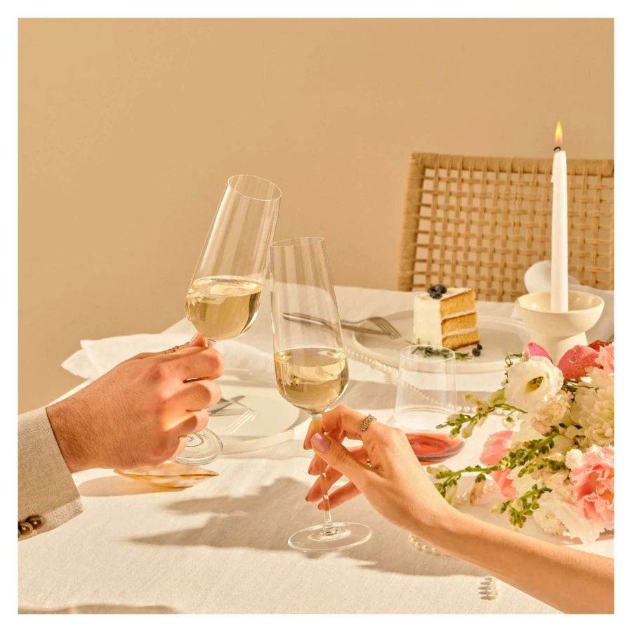 Бокал для шампанского Nude Glass Невидимая ножка Вертиго 300 мл, стекло хрустальное