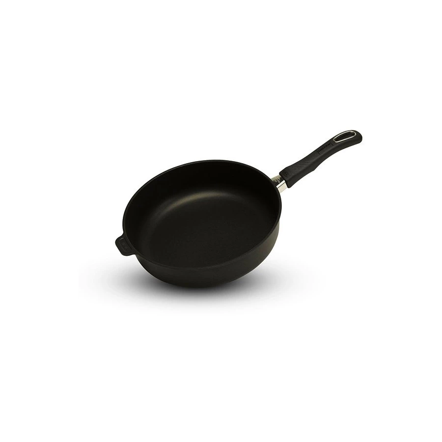 Сковорода индукционная высокая со съемной ручкой Gastrolux 24х7 см, алюминий литой, черная