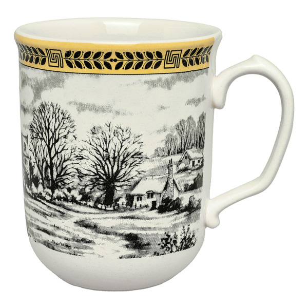 Кружка для чая и кофе Grace by Tudor Halcyon 340 мл, фаянс, белая