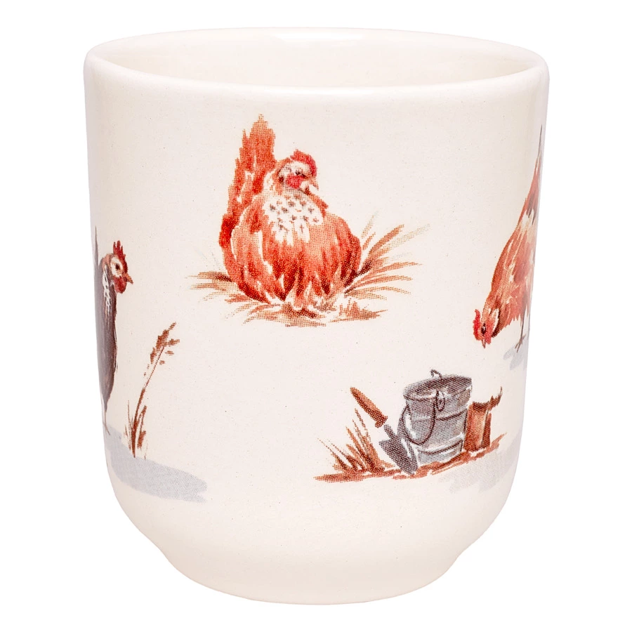 Кружка для чая и кофе Grace by Tudor Country Farmyard Spiral 370 мл, фаянс, белая