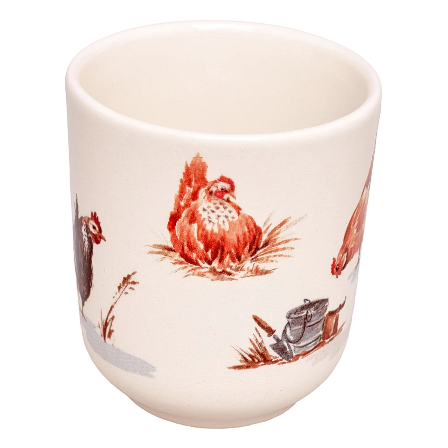 Кружка для чая и кофе Grace by Tudor Country Farmyard Spiral 370 мл, фаянс, белая