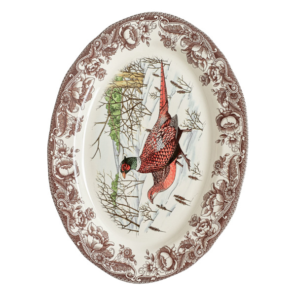 Тарелка акцентная овальная Grace by Tudor Haydon Grove 35,5 см, фаянс, белая