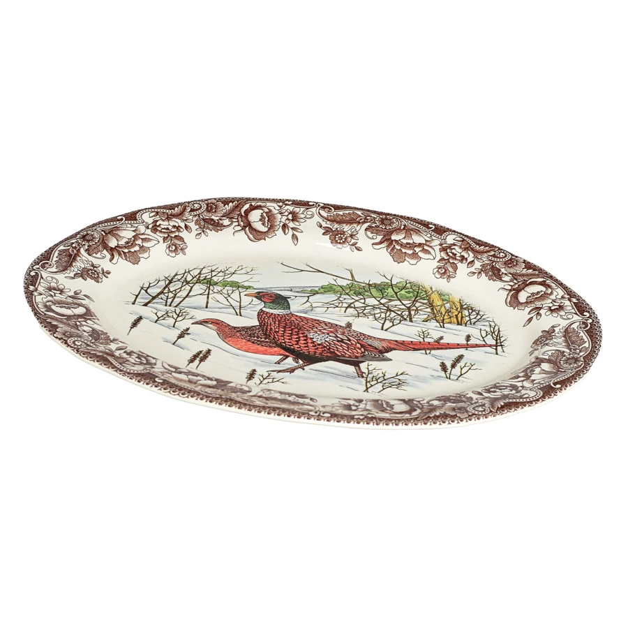 Тарелка акцентная овальная Grace by Tudor Haydon Grove 35,5 см, фаянс, белая