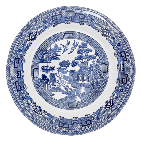 Тарелка закусочная Grace by Tudor Blue Willow 20,7 см, фаянс, белая
