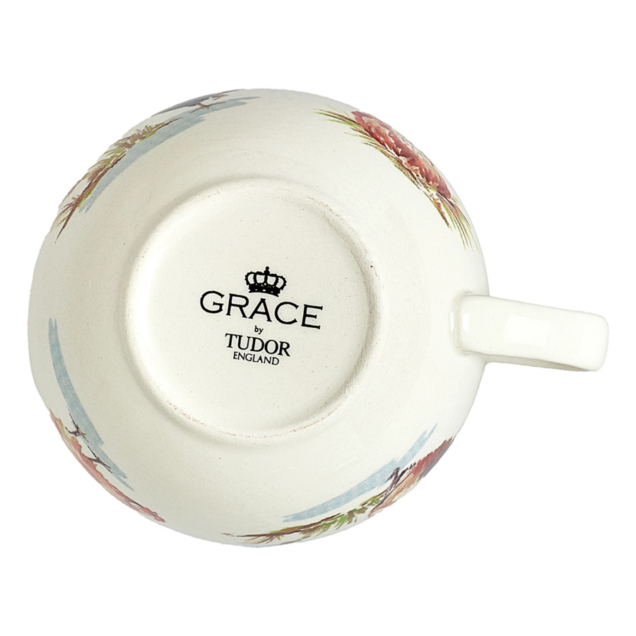 Чайная чашка с блюдцем Grace by Tudor Country Farmyard 240 мл, фаянс, белая