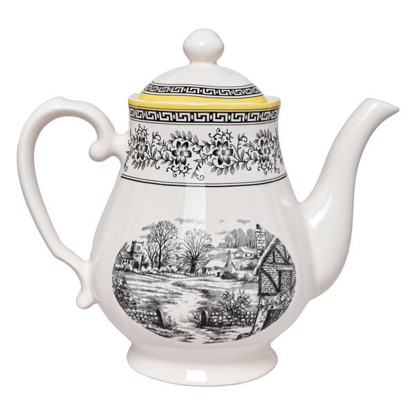 Чайник заварочный Grace by Tudor Halcyon 965 мл, фаянс, белый
