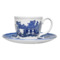 Чашка для эспрессо с блюдцем Grace by Tudor Blue Willow 90 мл, фаянс, белая