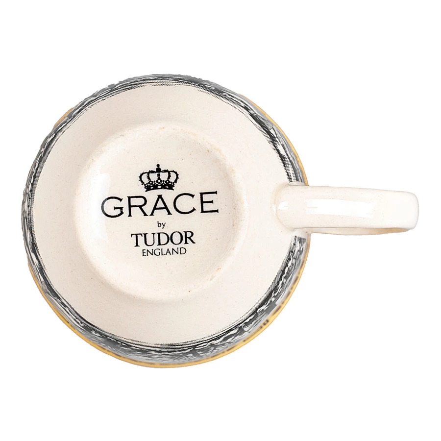 Чашка для эспрессо с блюдцем Grace by Tudor Halcyon 90 мл, фаянс, белая