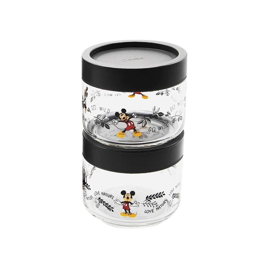 Набор банок для хранения LUCARIS Disney JUNGLE 325 мл, 2 шт, стекло, черный, п/к
