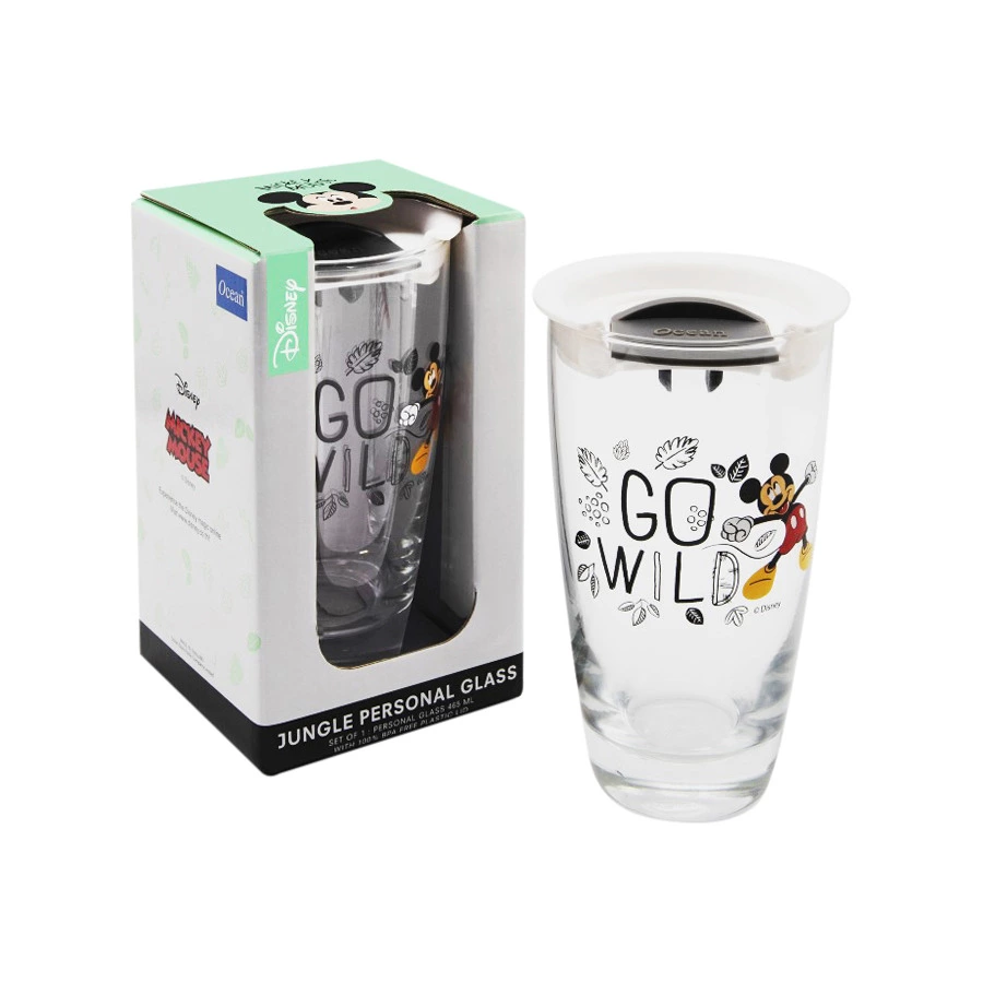 Стакан для воды LUCARIS Disney JUNGLE 465 мл, стекло, черный