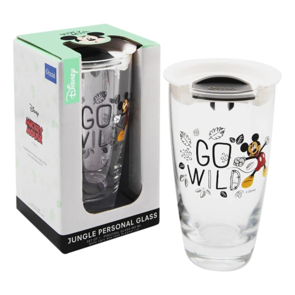 Стакан для воды LUCARIS Disney JUNGLE 465 мл, стекло, черный