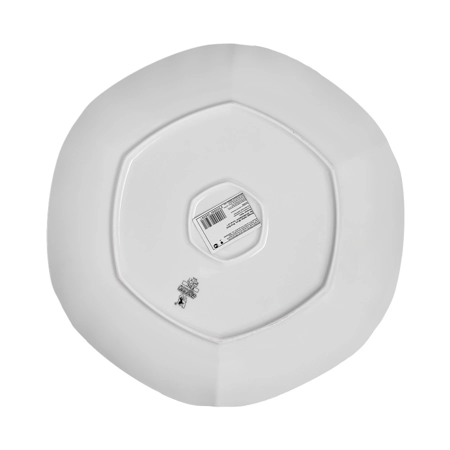 Блюдо ZARIN Riva Gold HeXan 38 см, фарфор твердый, белое