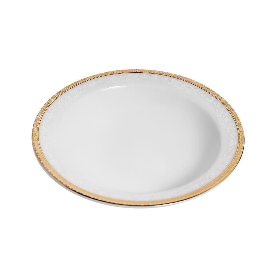 Салатник порционный ZARIN Riva Gold 14,5 см, фарфор твердый, белый