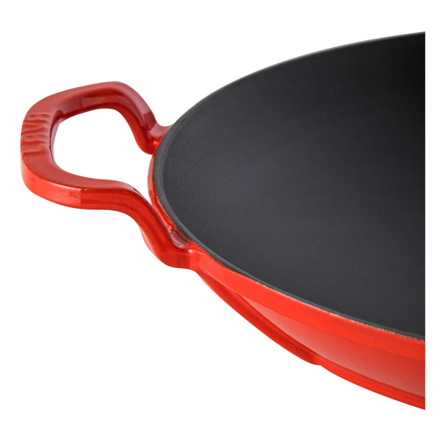 Сковорода Вок LAVA d38 см, 5,3 л, чугун, красная