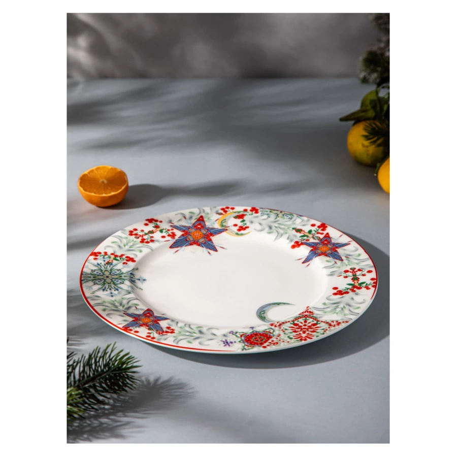 Тарелка обеденная Mix&Match Home Счастливая Звезда 27 см, фарфор