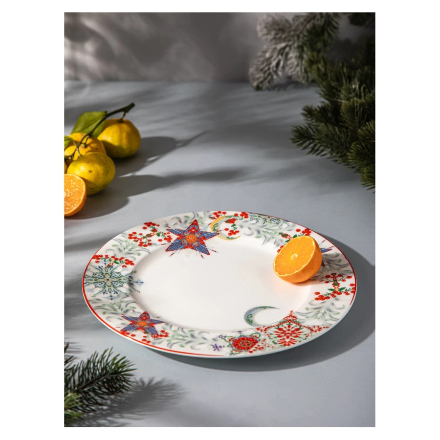 Тарелка обеденная Mix&Match Home Счастливая Звезда 27 см, фарфор
