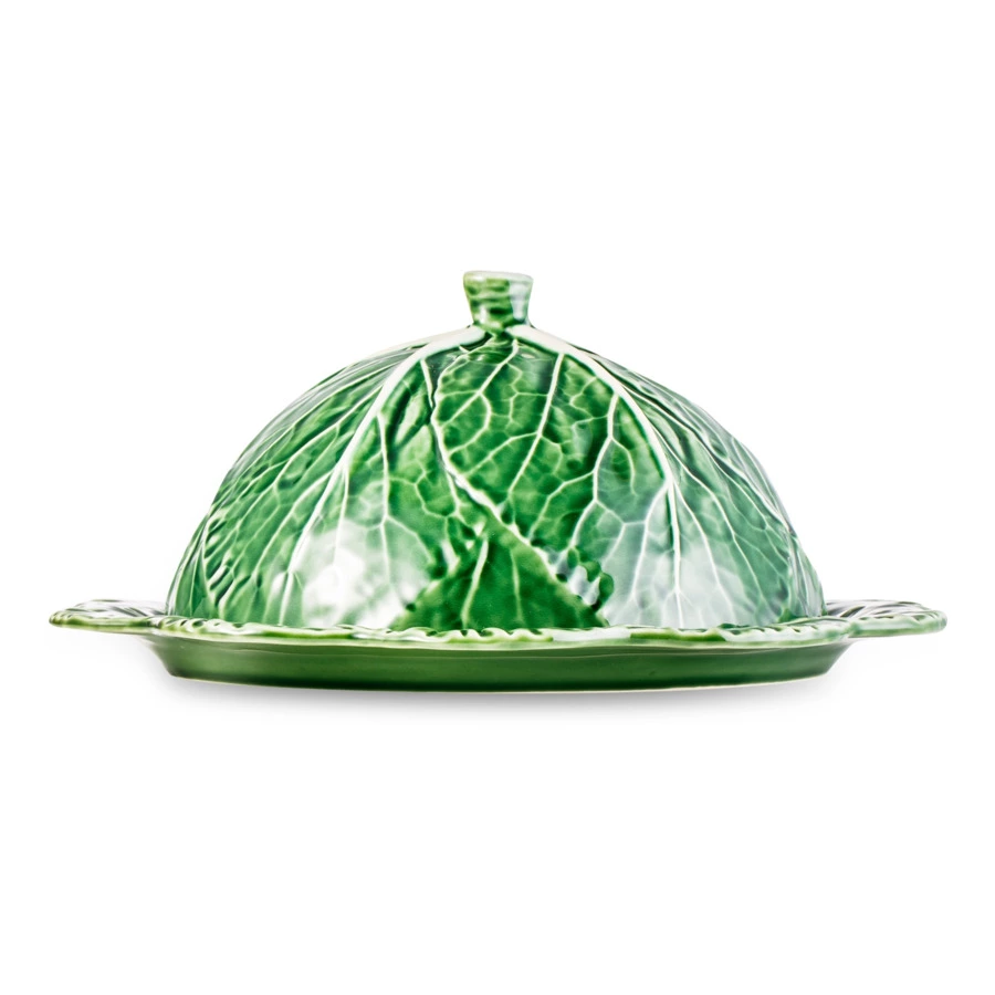 Блюдо для сыра с крышкой Bordallo Pinheiro Капуста 35 см, керамика