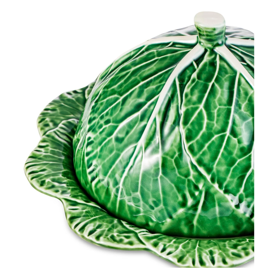 Блюдо для сыра с крышкой Bordallo Pinheiro Капуста 35 см, керамика