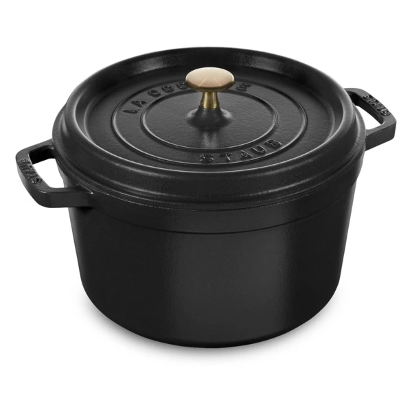 Кокот высокий Staub La Cocotte 24 см, 4,7 л, чугун, черный, п/к