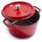 Кокот высокий Staub La Cocotte 24 см, 4,7 л, чугун, вишневый, п/к