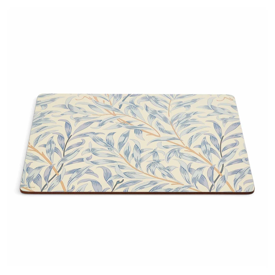 Набор плейсматов Spode Моррис и Ко Ива 40х29 см, 4 шт, пробка, голубой