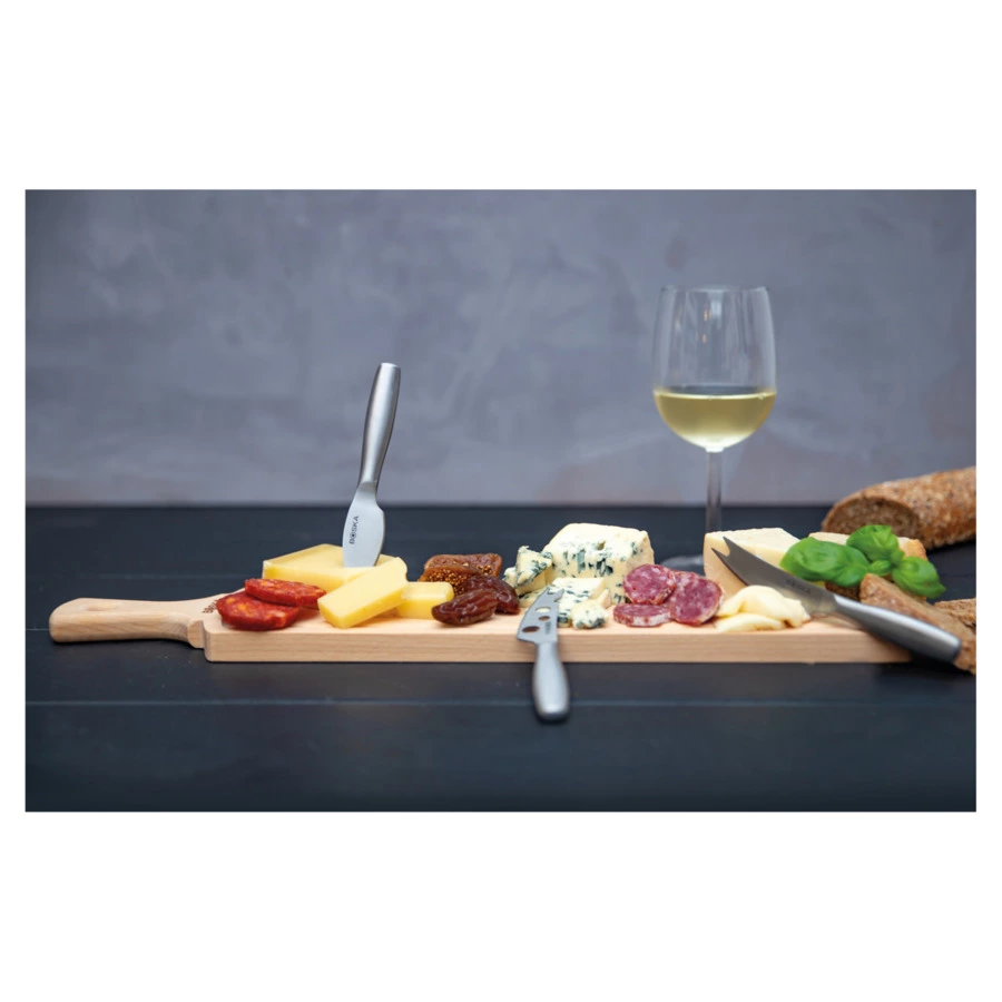 Набор для сыра Boska Амиго, доска 44,5х11 см из бука и 3 мини-ножа из стали
