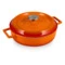 Кастрюля с крышкой низкая LAVA d24 см, 2,5 л, чугун, оранжевая