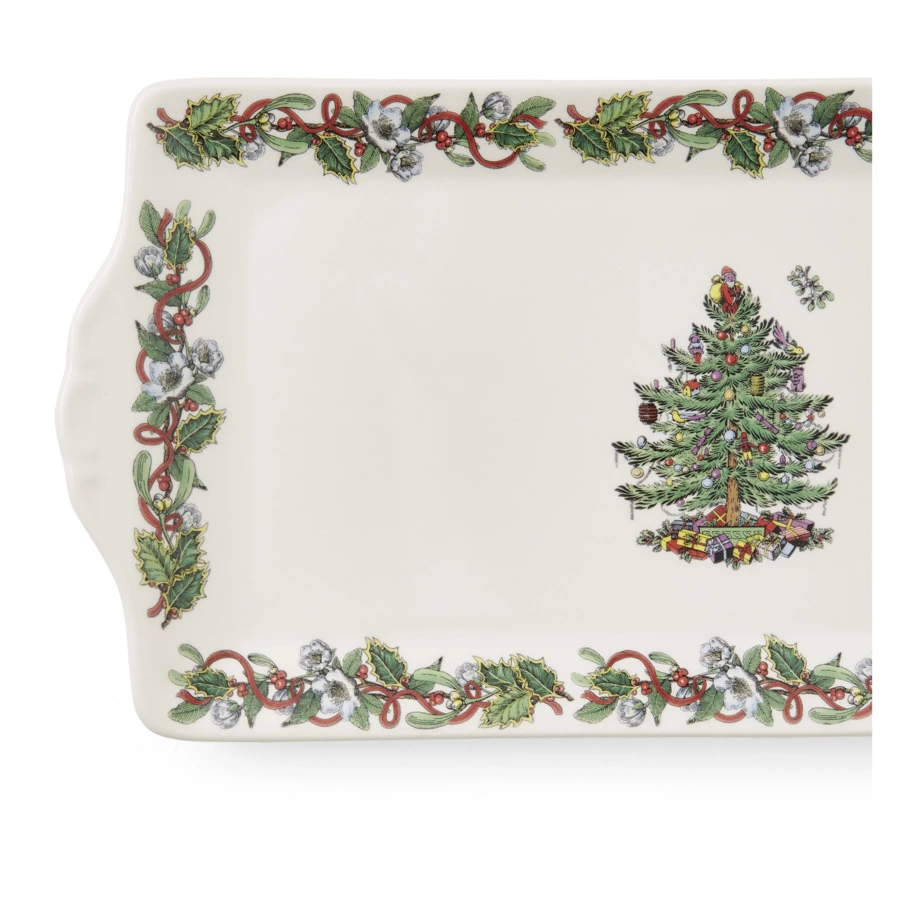Блюдо прямоугольное Spode Рождественская ель Эксклюзив 34 см, фаянс