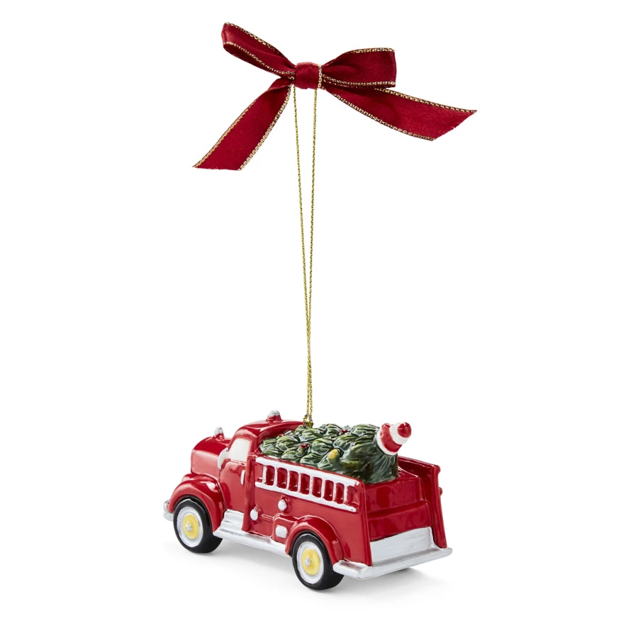 Украшение новогоднее Spode Пожарная машина 10 см, керамика