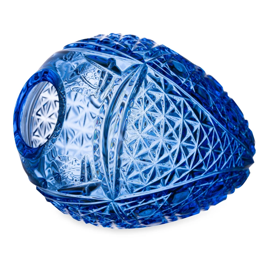 Декоративное изделие ГХЗ Яйцо 14,3х10,5 см, хрусталь, васильковое