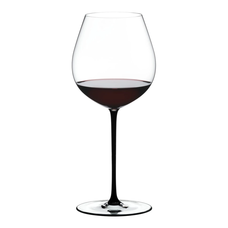 Бокал для красного вина Riedel Fatto a Mano Pinot Noir 738мл, черная ножка, ручная работа, хрусталь