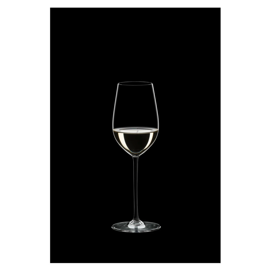 Бокал для белого вина Riedel Fatto a Mano Riesling/Zinfandel 409 мл, черная ножка, ручная работа