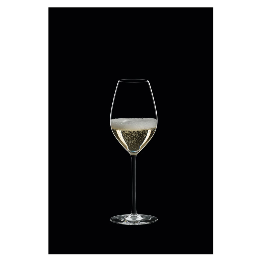 Бокал для шампанского Riedel Fatto a Mano Champagne 459мл, черная ножка, ручная работа, хрусталь