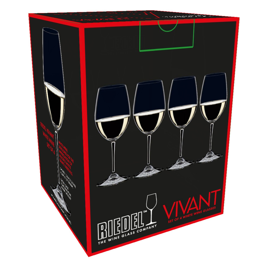 Набор бокалов для белого вина Riedel Vivant 340 мл, 4шт, стекло хрустальное, п/к