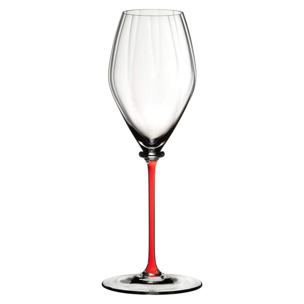Бокал для шампанского Riedel Fatto a Mano Performance Champagne 375мл, красная ножка, ручная работа,