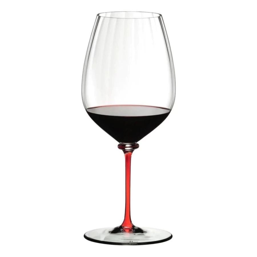 Бокал для красного вина Riedel Fatto a Mano Performance Cabernet/Merlot 834мл, красная ножка, ручная
