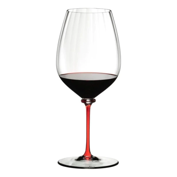 Бокал для красного вина Riedel Fatto a Mano Performance Cabernet/Merlot 834мл, красная ножка, ручная