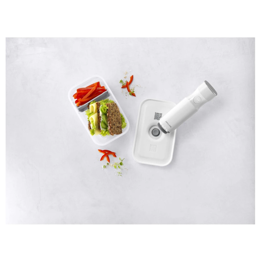 Контейнер вакуумный с 2-мя отделениями Zwilling Fresh&Save 800 мл, пластик, серый, п/к, п/к